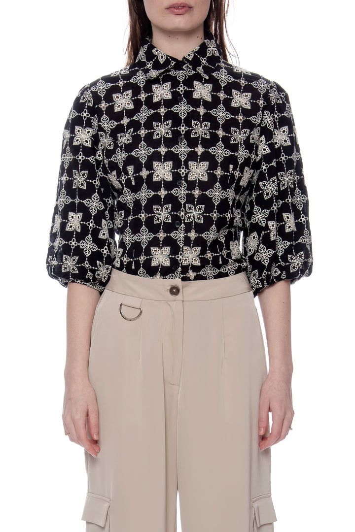 Nightfall Flower Blouse
