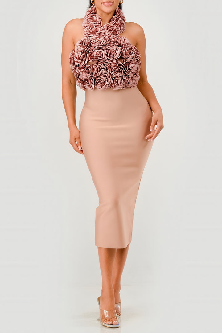 Rosette Reverie Midi Dress