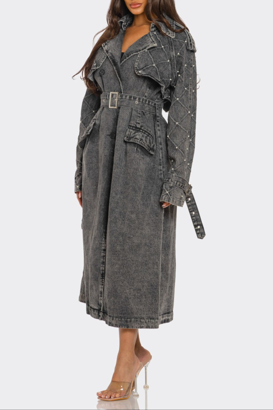 louren♡ volume flare trench coat louren♡ volume flare trench coat Louren＊volume flare
