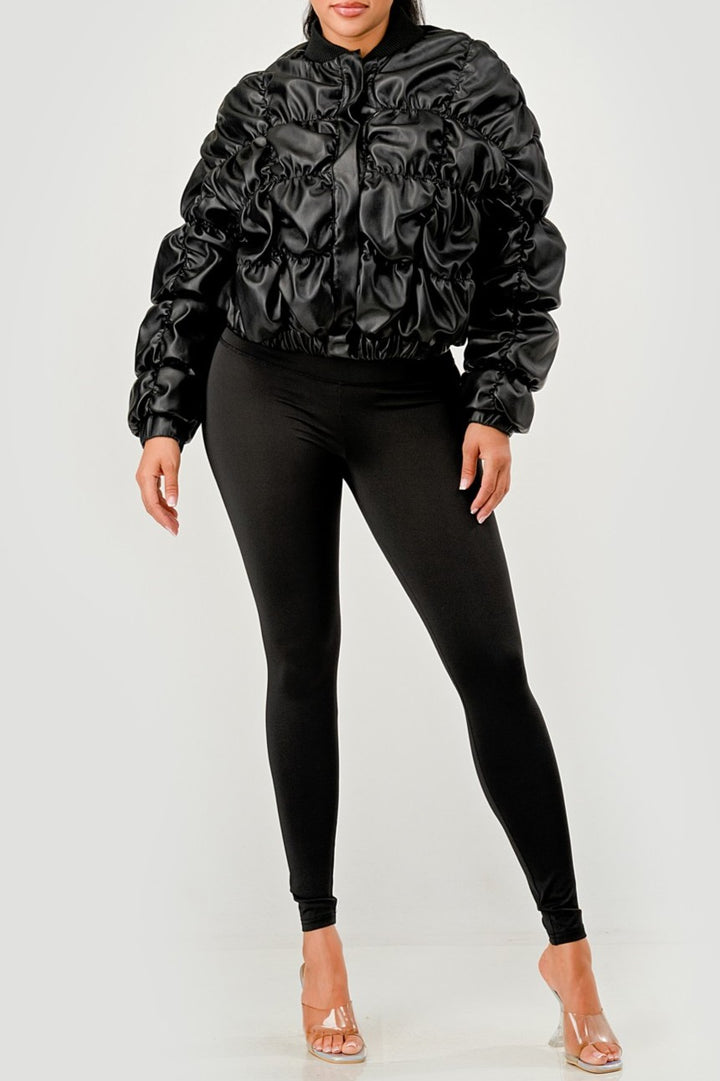 Midnight Crush Ruched Puffer