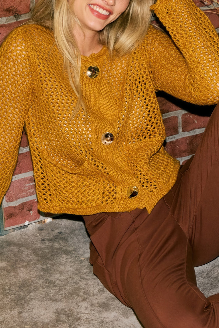 Buttoned Bliss Knit Cardigan