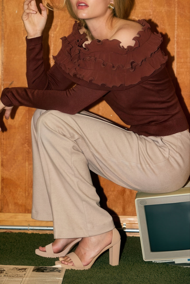 Double Take Ruffle Blouse