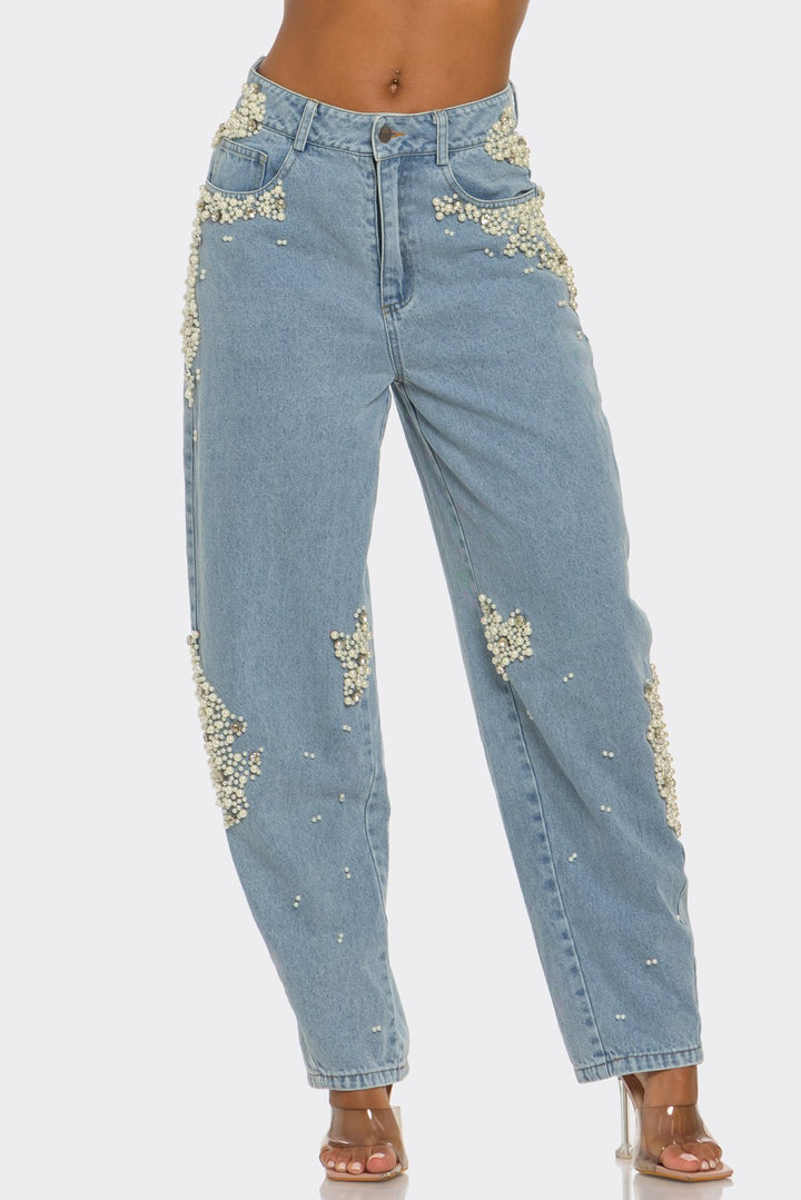 Pearls & Attitude Denim Pants