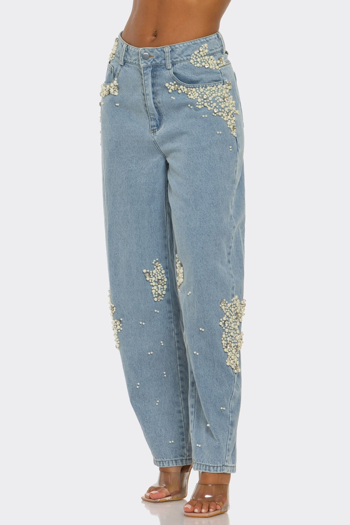 Pearls & Attitude Denim Pants