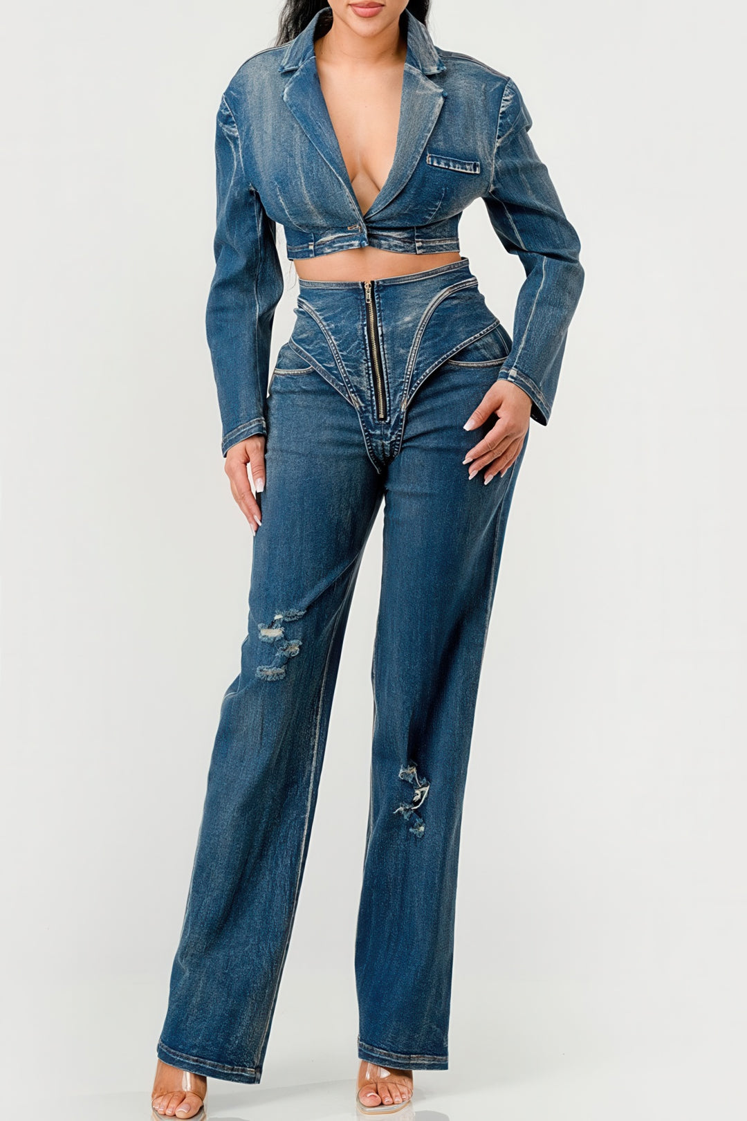 Urban Stitch Denim Set