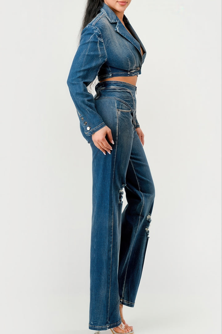 Urban Stitch Denim Set