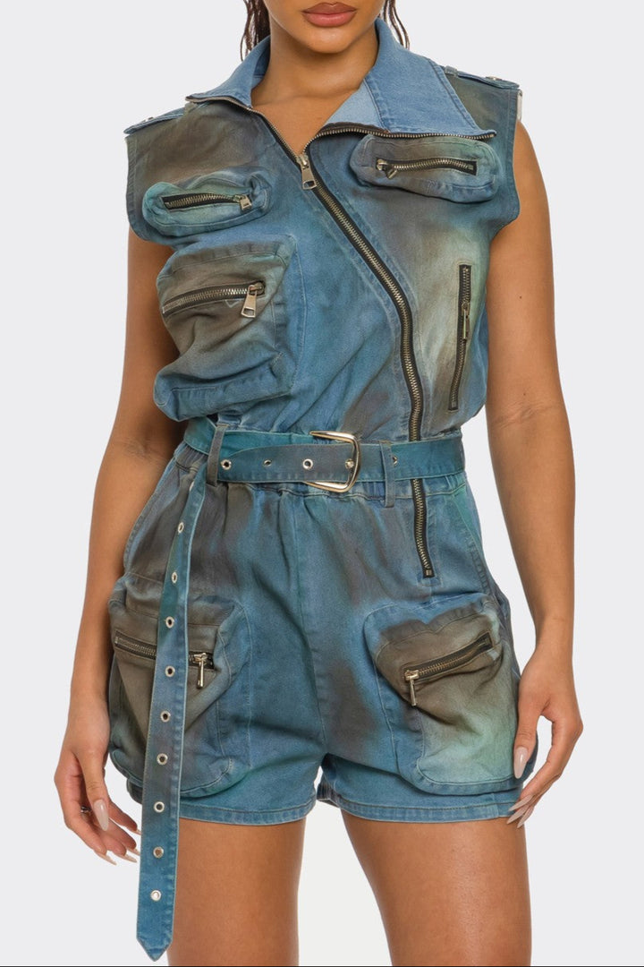 Denim Disturbance Romper