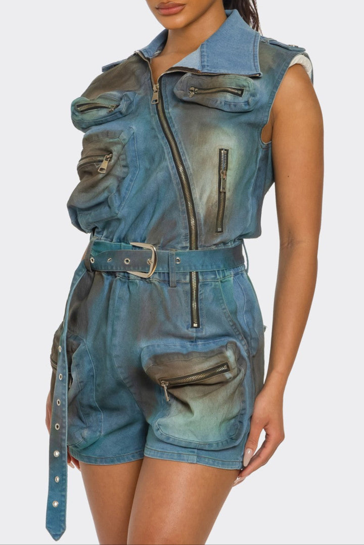 Denim Disturbance Romper