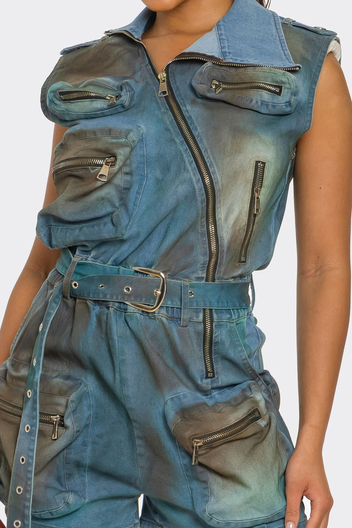 Denim Disturbance Romper