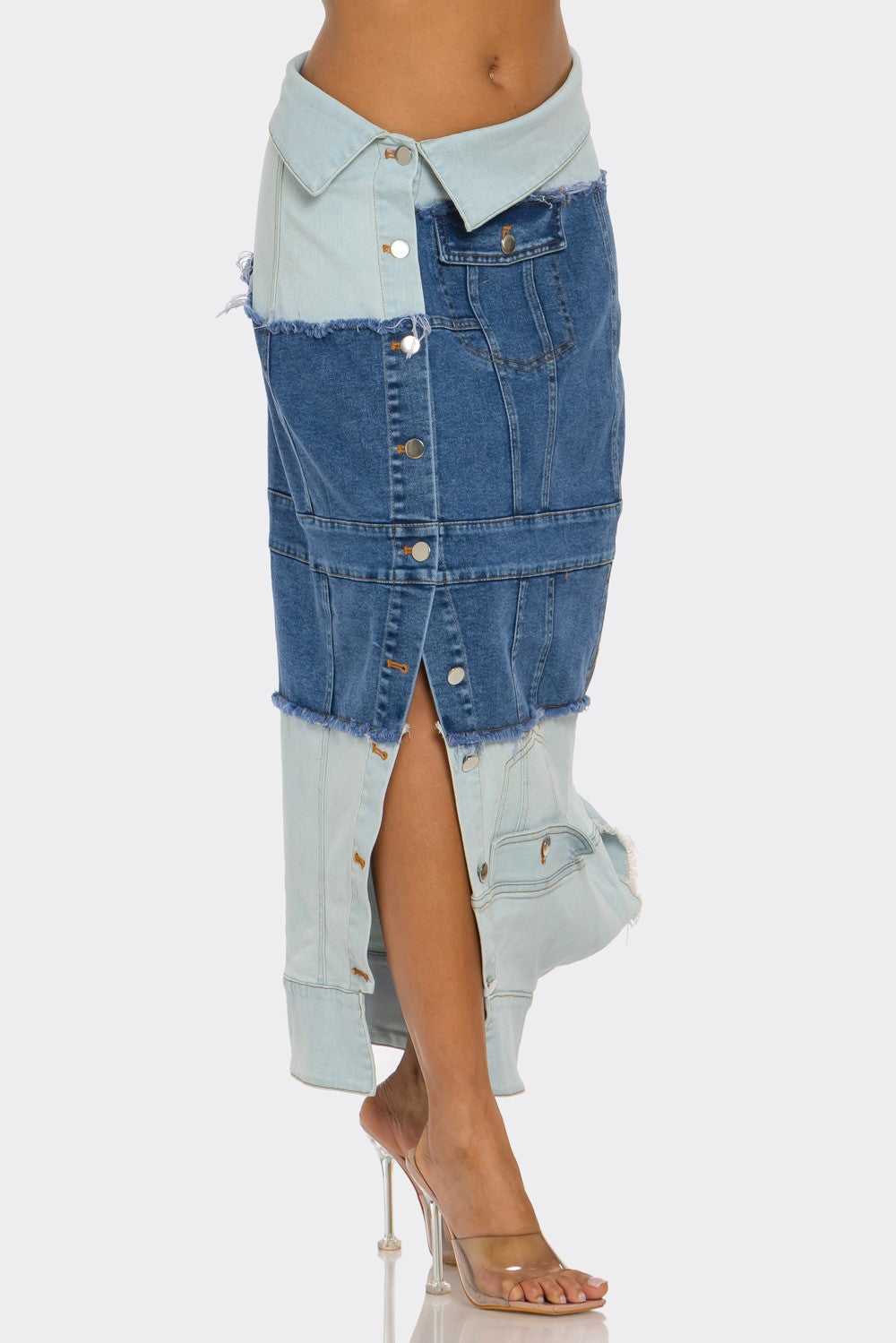 Patch It Up Denim Skirt