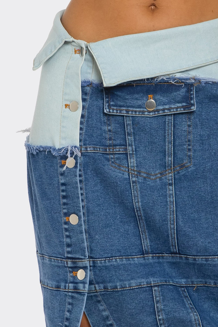 Patch It Up Denim Skirt