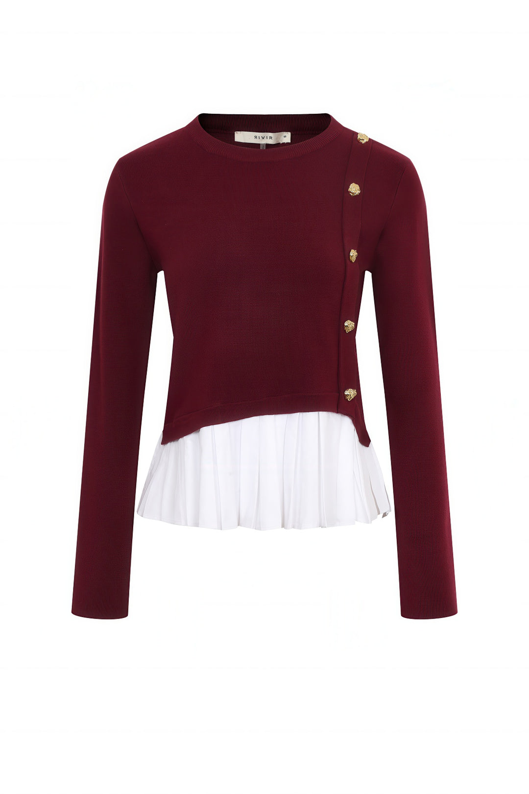 Bordeaux Pleat Top