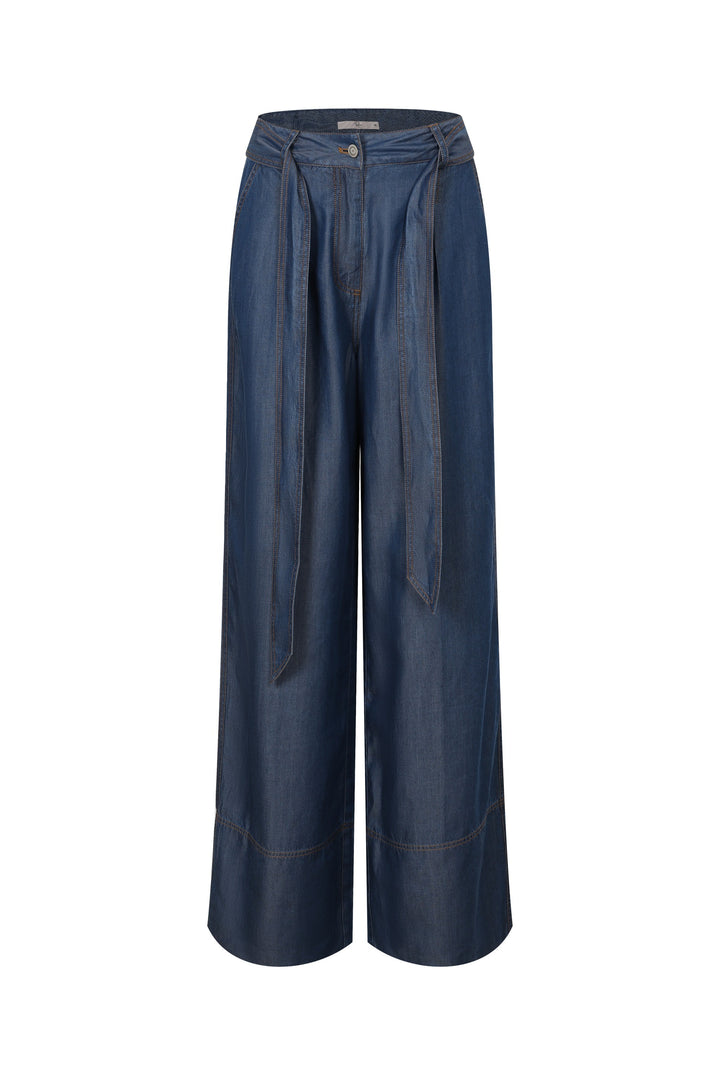 Cityline Belted Denim Pants