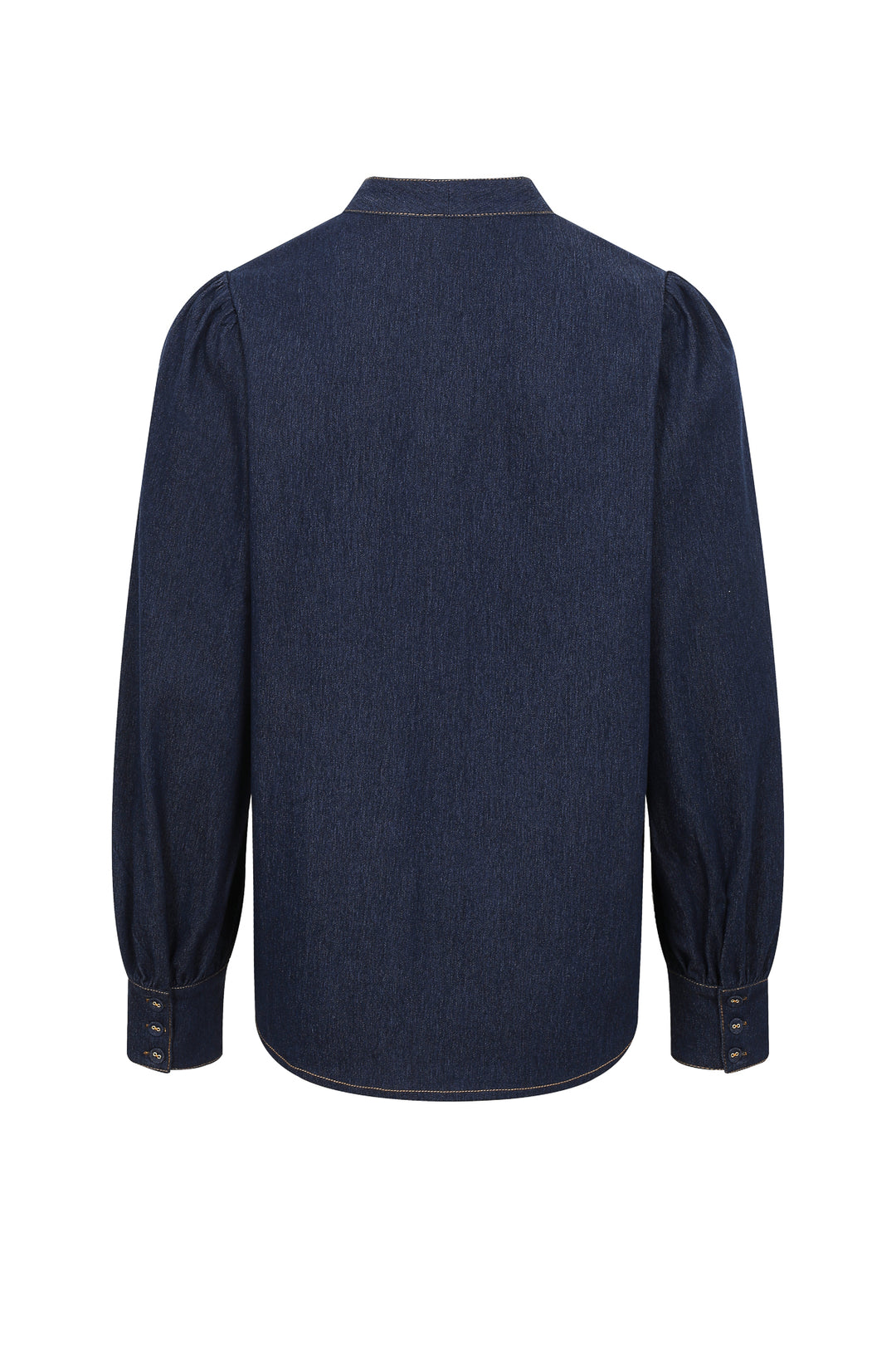 The Signature Tie Denim Blouse