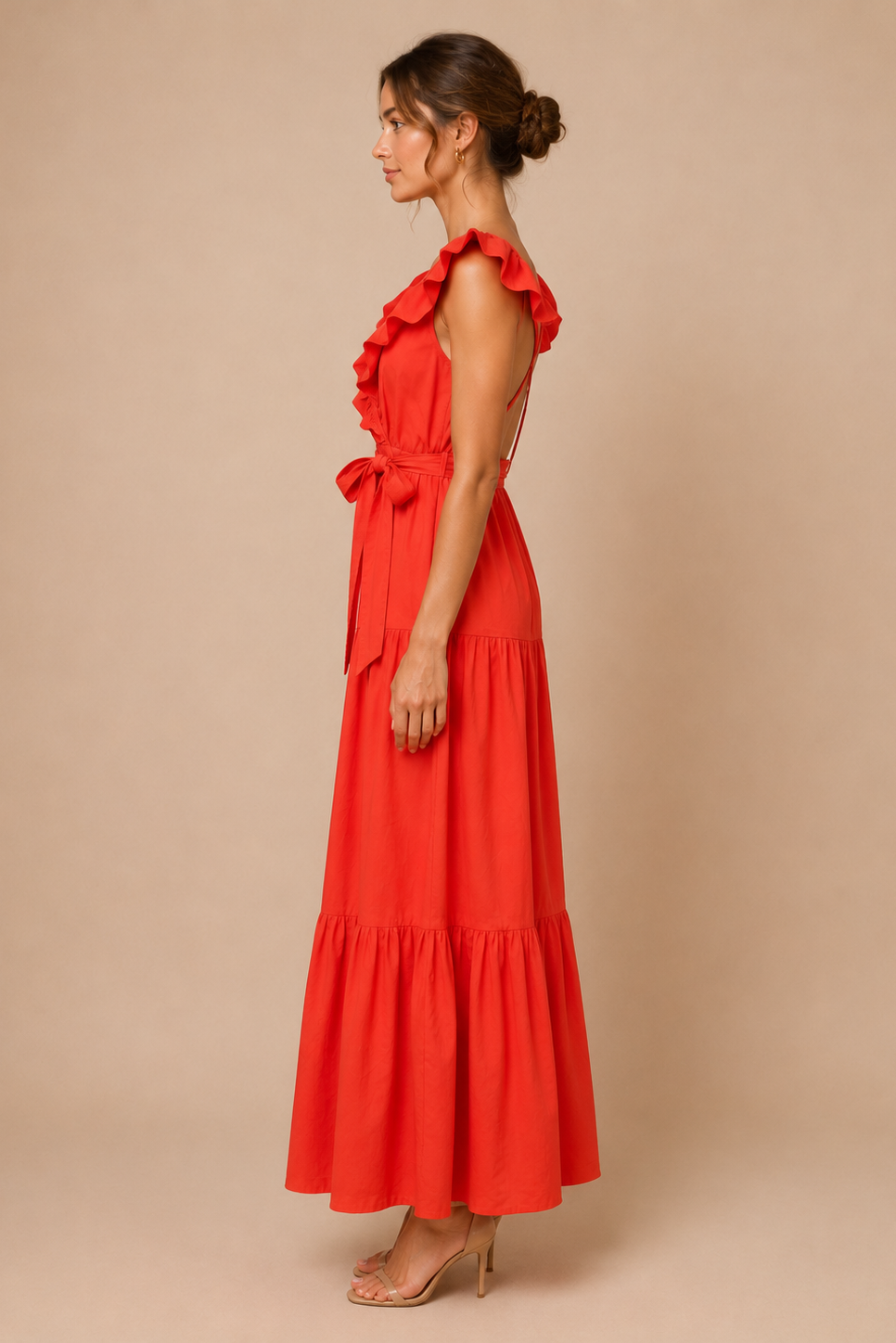 Carmen Ruffle Maxi Dress