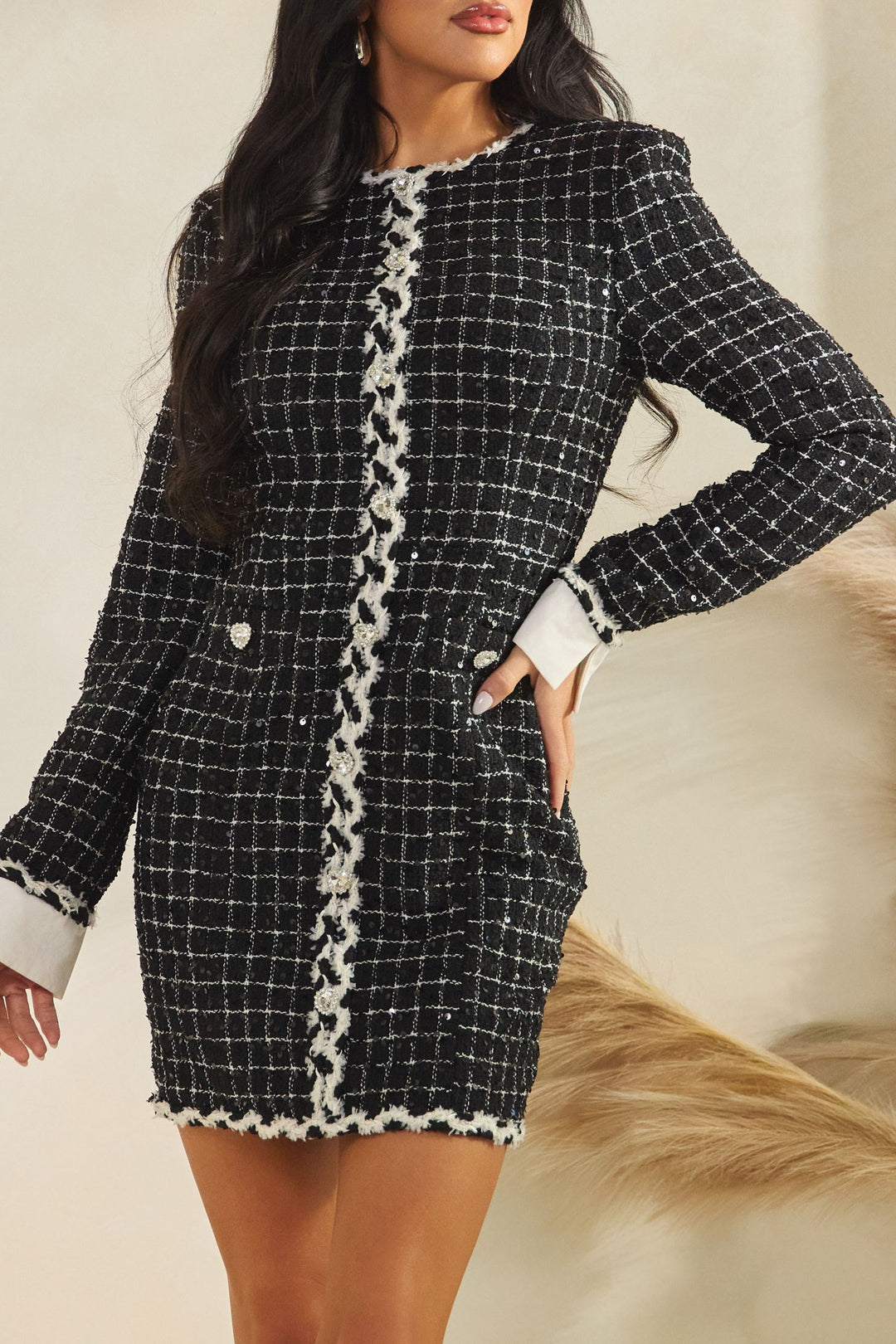 Midnight Manor Tweed Dress