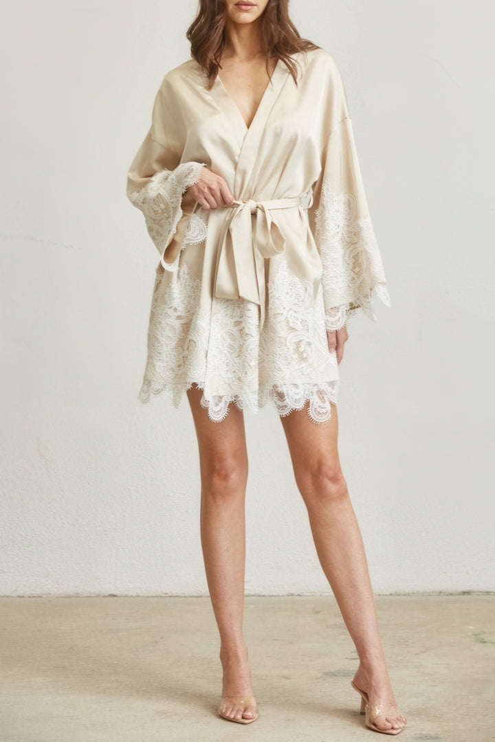 Laced in Champagne Dress