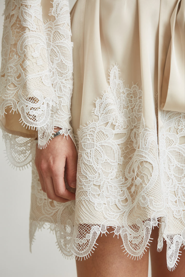 Laced in Champagne Dress
